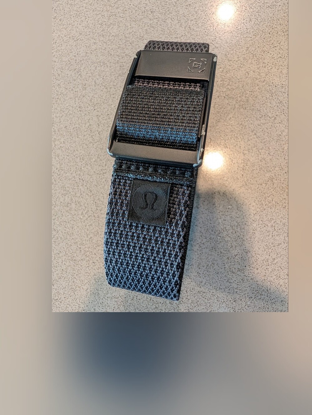 lululemon athletica Men’s Black Webbing Belt with Metal Buckle